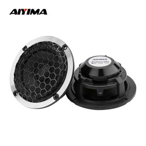 【Shop the Latest Trends】 AIYIMA 2Pcs 3 Inch 4 Ohm 8 Ohm 15W Midrange Speaker Wool Basin Aluminum Frame Car Loudspeaker Home Theater Full Range Speaker