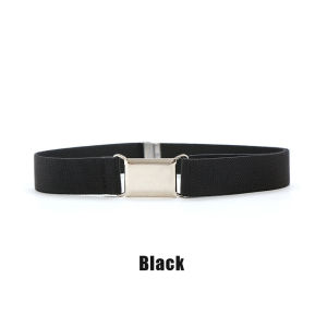 Kids Elastic Belts Boy Girl Adjustable Elastic Canvas Waistband Stretch Waist Belt With Buckle Student Belt Neutral Belts Kids Toddler Belt Elastic Stretch Adjustable Belt for Boys and Girls with Silver Square Buckle Belt for Jeans Dresses Pants