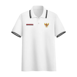 PS | Polo Shirt Kerah Strip LIS Logo Garuda Indonesia Lengan Pendek