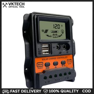 Dual USB Solar Charge Controller 12V 24V Solar Panel Battery Controller Practical Charger Regulator Camping Tool