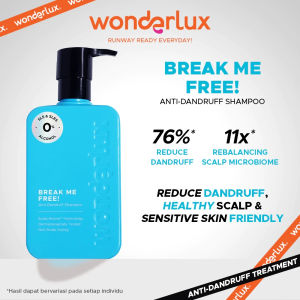 Wonderlux Sensitive Scalp Care Series | Hair Serum Set The Oil Free 75ml | Shampoo Anti-Dandruff 250ml | Anti Ketombe