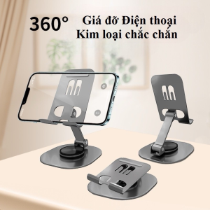 Giá Đỡ Điện Thoại Hợp Kim Xoay 360 Độ Gấp Gọn Sang Trọng Cứng Cáp Chịu Lực