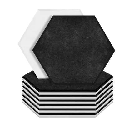Golivemic Foam HD 6 Pcs / 12 Pcs Hexagon Acoustic Panels Beveled Edge Sound Proof Foam Panels Sound Padding Studio