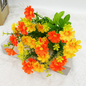 28 Heads Artificial Daisy Silk Flower Bouquet for Wedding Table Centerpiece Home and Party Decoration Valentines for Decoration