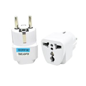 Adaptor Travel Converter / Sambungan Adaptor Kaki 3 ke Kaki 2 bulat / Plug EU KR Charger
