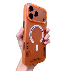 Matte Phone Case For iPhone 17 Pro Max 17 17 Pro for Magsafe Wireless Charge Frosted Metal Lens Frame Buttons Cover