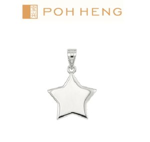 Poh Heng Jewellery 18K 18K Star Pendant in White Gold