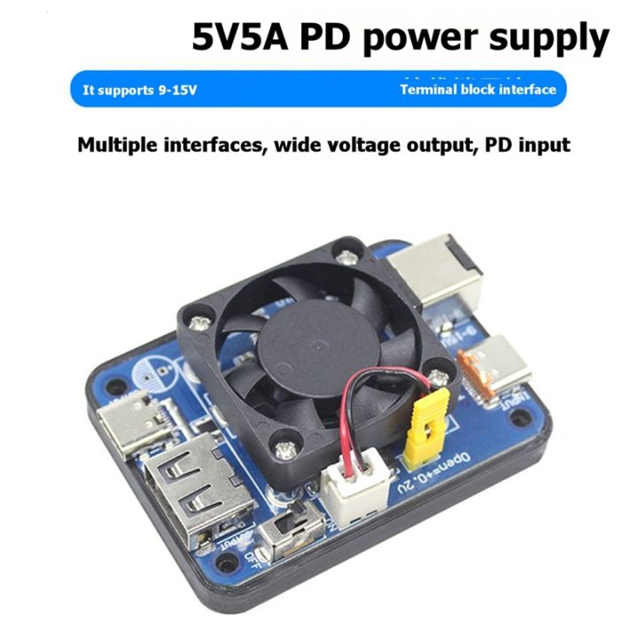 [gjc mall]USB-A and USB-C Dual Port 5V 5A PD Power Module for Raspberry ...