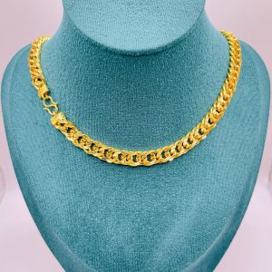 Dây chuyền khoen lật màu vàng chất liệu bằng titan bền đẹp bảng 8 li phù hợp cho cả nam và nữ trangsucmoiluatuoi.RIN