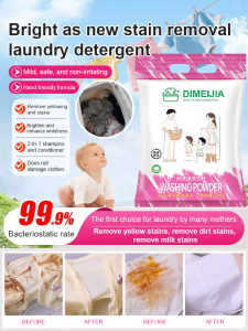 【Stubborn Stain Destroyer】Laundry Detergent Powder For Deep Clean Stain Removal Deep Cleaning Whitening Detergent Odor Eliminator Fresh Scent