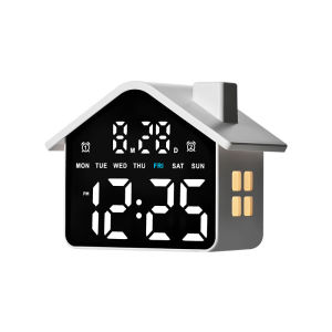 USB LED Light Digital Alarm Clock TEMP Date Week Dual Alarm Timing Countdown Snooze Table Clock Auto Dimmable 12/24H Clock