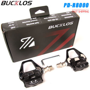 BUCKLOS MTB Cleats Pedals PD-R800 Road Bike Bearing Bicycle Pedal RB Self-locking Pedals SPD For SHIMANO
