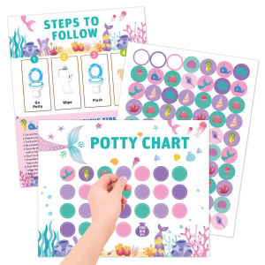 Pelekat Latihan Tandas Kids Potty Toilet Training Reward Sticker Chart Baby Habit Training Sticker