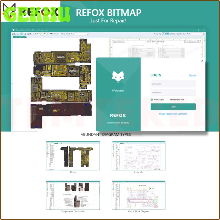 GEKHU Refox Bitmap Schematic Diagram Applicable For Apple Iphone For