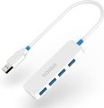 USB HUB 3.0,YOIGO Ultra Slim Multi USB Splitter,4-Port USB hub for Laptop,PC,,Surface Pro, Flash Drive, Mobile HDD(White). 