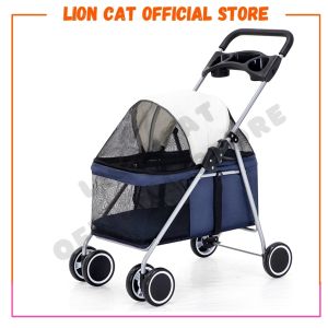 4 wheel Pet Travel Trolley Foldable Trolley Pets Stroller Puppy Stroller Cat Stroller Dog Stroller Trolley Cat Carrier
