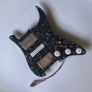 Prewired Loaded Guitar Stratocaster Pickguard HSH Pick Guard Humbucker Pickups Mini Hubucker Coil Splitting Switch for Fender Electric Guitar Part Replacement