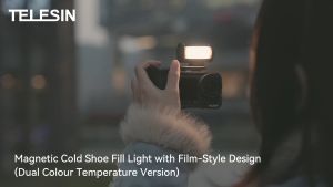 TELESIN Bi-Color MagFilm Portable Magnetic Camera LED Video Light with Cold Shoe Mount