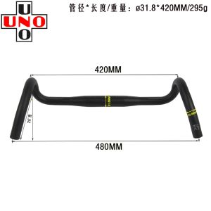 UNO Bicycle Drop Bar Ultralight Road Bicycle Handlebar 31.8*360/380/400/420/440/460mm Racing Gravel Bicycle Outer Drop Bar