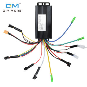 Diymore Xe đạp điện 24V/36/48V Bộ điều khiển không chổi than Ba chế độ 26A 500/750W cho xe đạp điện Xe ba bánh phụ kiện Xe máy điện