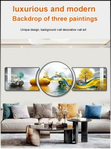 วอลเปเปอร์ หน้าจอคริสตัล การตกแต่งหรูหราสามเท่าแบบโมเดิร์น แผงสว่าง ป้องกันเชื้อรา ทนทานต่อรอยขีดข่วน