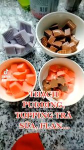 [CHIẾT LẺ 100GR] BỘT PUDDING HÀNG HUY VỊ SOCOLA KHOAI MÔN TRỨNG (thạch topping flan rau câu )