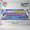 Spanduk Banner MMT Bengkel Motor Service Motor Variasi Modif Motor Cuci Steam Motor Dan Mobil. 