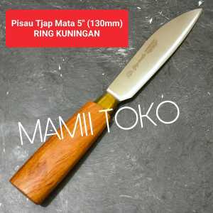 Pisau Cap Tjap Mata 5 inch Ring Kuningan 130mm Piso dapur sembelih