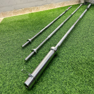 Thanh đòn tạ chất liệu thép mạ inox 1.5m 1.8m 2.2m phi 50 + kẹp khóa - OneSport (CHÍNH HÃNG)