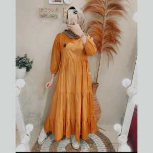 DRESS MIDI WANITA DEWASA RAYON IMPORT PANJANG GAMIS MURAH BERKUALITAS GAUN MEWAH BANAH GAUN MEWAH BAHAN IMPORT DAN ADEM DI PAKAI UKURAN M L XL