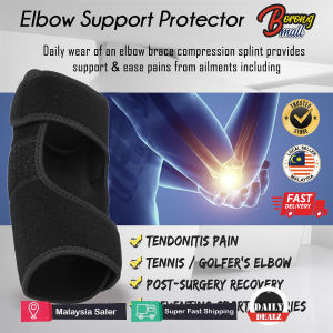 1pc Sports Elbow Protector Gym Adjustable Bandage Safety Arm Sleeve Pads / Pelindung Siku