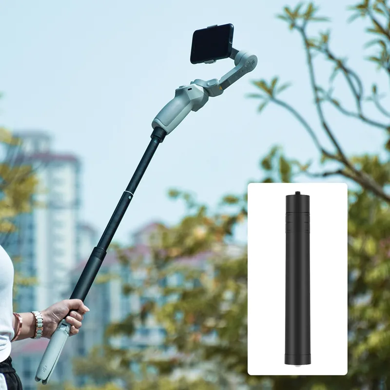 for DJI OM 4/ OSMO Moblie 3/2 Tripod Extension Pole Selfie Stick Rod for  OSMO Pocket/ Insta360 One X Accessories