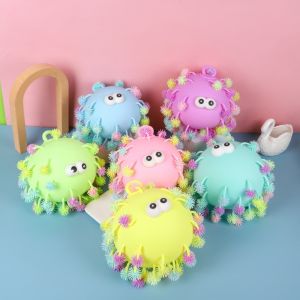 DIGREPAIR ของเล่นการ์ตูนเรืองแสงของเล่นเด็กเรืองแสงระบายแวววาวลูกบอลขนของเล่นอิเล็กทรอนิกส์ Unpressure ของเล่น