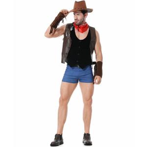 New Halloween Western Cowboy Costume for Men Size cosplay Bar party costume