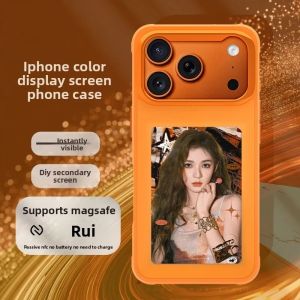 E-Ink Display Phone Case for IPhone 13/14/15/16/17 Pro Max Magnetic Couple Phone Cover Gift for Companion