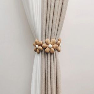 NEXASHOP ic Buckle Curtain Tieback Cartoon Flower Shape Curtain Rope Holders Cute Elastic Band Window Curtain Buckles Kids Room