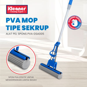 Kleaner Alat Pel Lantai Spons PVA Tipe Sekrup Floor Mop Pembersih Lantai GSA005
