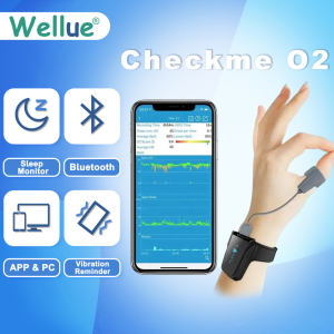 Wellue Checkme O2 Wrist Oxygen Monitor Medical Portable Oximetry Sleep Monitoring Device Sleep Apnea Monitor