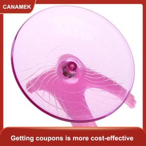 【CANAMEK 】 Running Disc Flying Saucer Exercise Wheel Toy for Mice Dwarf Hamsters Pet 18cm