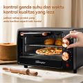 Saluyar KX1251 Oven Listrik 12L 400W Low Watt Timer Pengatur Suhu untuk Kue Roti Pizza. 