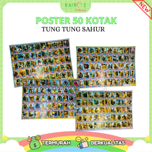 Poster karakter anomali lengkap 50 kotak tuntung sahur ballerina capucino