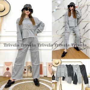 TRIVELA - CALLA SET GREY SERIES RAJUT PREMIUM BOLBAL