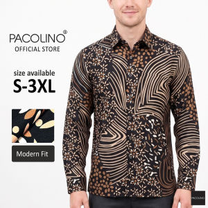 Pacolino Malaysia Men Batik Long Sleeve Modern Fit - Black Colour 22625-PBK0254-C
