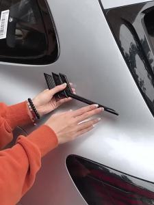 kkmf For Geely Galaxy Starship 7 EMi D Pillar Decor Sticker Rear Window Side Window Carbon Fiber Trim Strip Exterior Accessories P7Q2M