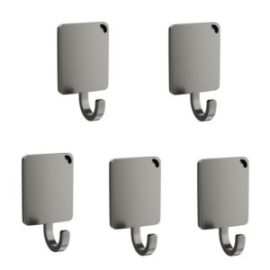 5Pcs Magnetic Hooks Self Adhesive No Drilling Duty Kitchen Organizer for Refrigerator Microwave