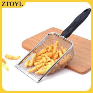 ZTOYL Vật nuôi làm sạch công cụ thép không gỉ Phân xẻng Net mèo xả rác xẻng loài bò sát thằn lằn cát xẻng lưới màn hình phân muỗng