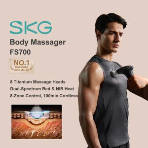 SKG FS700 Massage Gun with 10mm Deep Tissues Portable Lightweight Fascial Pain Relief Muscle Therapy