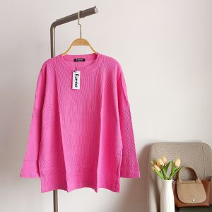 Atasan kalong batwing wanita - kaos oversize cewek terbaru - Atasan knit waffle kekinian - Ramise