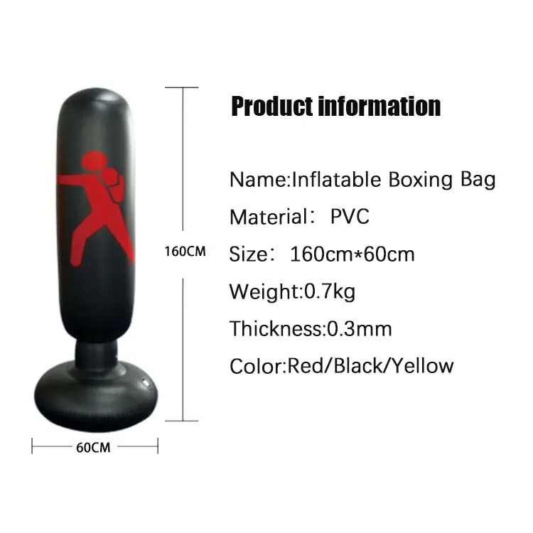 Inflatable Boxing Bag Training Punching Bag Pressure Relief Exercise Child  Gym Training Sandbag Fitness Bodybuilding Equipment