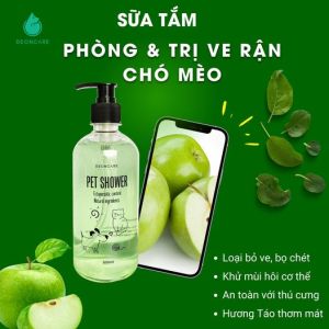 SỮA TẮM CHÓ MÈO TRỊ SẠCH VE RẬN BỌ CHÉT NẤM NGỨA Không khô da xơ lông. Mua 2 tặng xịt khử mùi 50ml